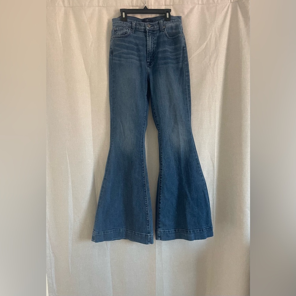 7 For All Mankind Dark Blue Flare Jeans